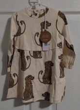 Mini Rodini Cockerspaniel Dress Toddler Size 12-18 New With Tags
