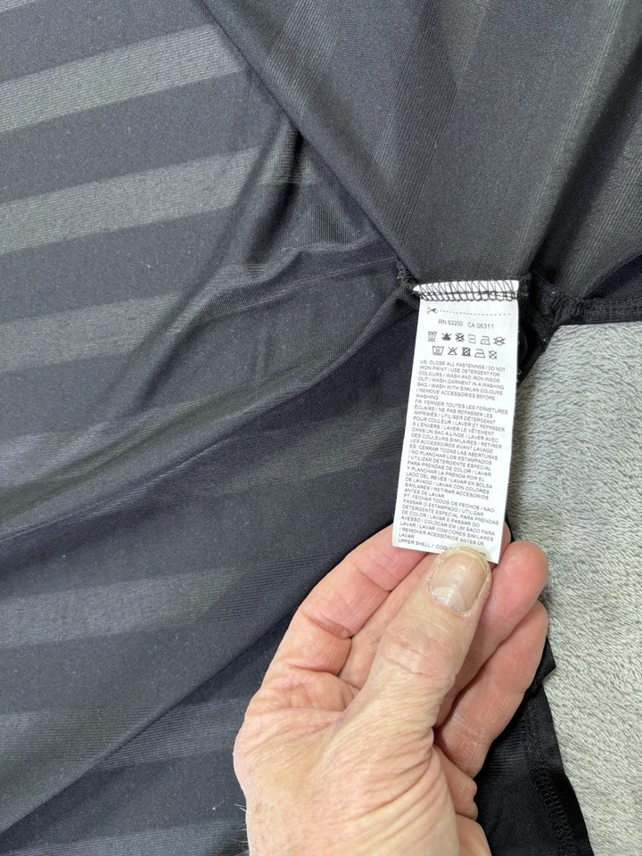 Maxi Vestido Puma Manga Larga Negro Con Paneles Inferiores Rayas Transparentes Cremallera Frontal XL Foto 2 de 4