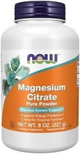 NOW Magnesium Citrate Pure Powder Enzyme Nervous System Support