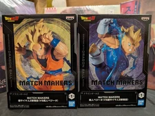 Dragon Ball Z MATCH MAKERS Super Saiyan 2 Son Goku v Majin Vegeta Figure Set NEW