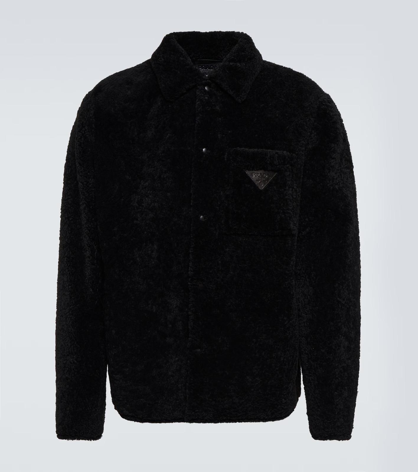 Authentic Prada Mens Brand Patch Shearling Jacket Black 42 UK 52 IT Large £5,800 image 6
