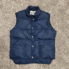 Woolrich Puffer Vest Men Medium Blue 21676 Down VTG Made in USA