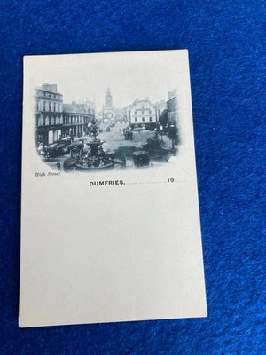 Dumfries DG2 alte Postkarte frühe Vignette sehr guter Zustand