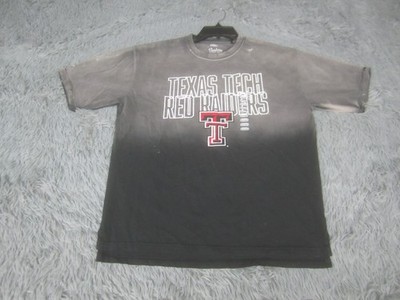 Texas Tech Shirt Womens Small Gray NWT Red Raiders Crew Neck Ombre Misprint