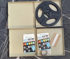Baia Dual 8mm Film Movie Reel 2 plastic Storage Cases Splice Tape Lot