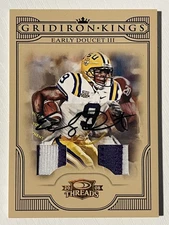Early Doucet 2008 Donruss Threads College Gridiron Kings Patch Auto 14/15 LSU