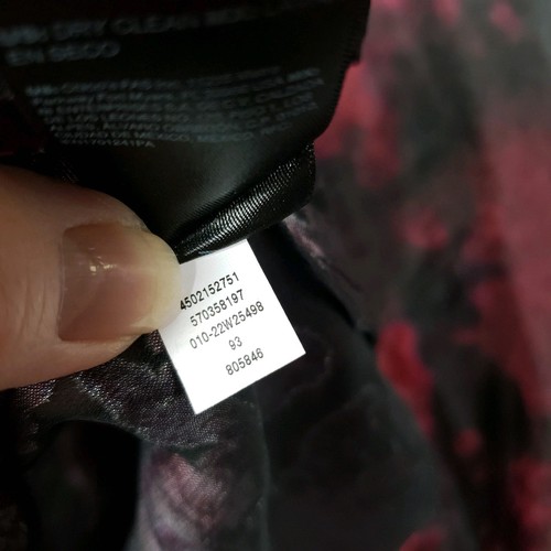 White House Black Market WHBM Womens Large Black Silk Burnout Dark Romantic - Picture 8 of 14