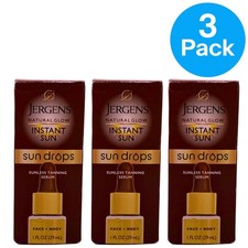 Jergens Natural Glow Instant Sun Sunless Tanning Serum Sun Drops 1oz 3 Pack Bund