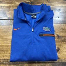 Nike Florida Gators Pullover UF 1/4 Zip Dri Fit Sweatshirt EUC 2XL Lightweight