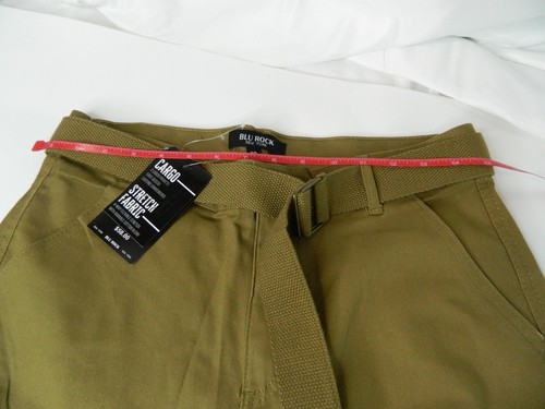 Blu Rock Cargo Shorts Mens 32 Stretch Fabric Belted Utility Outdoor Pockets - Picture 6 of 8