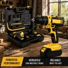 Cordless Elec Drill Driver Set 29 Pieces Battery Charger Bits DIY Power Tool Kit