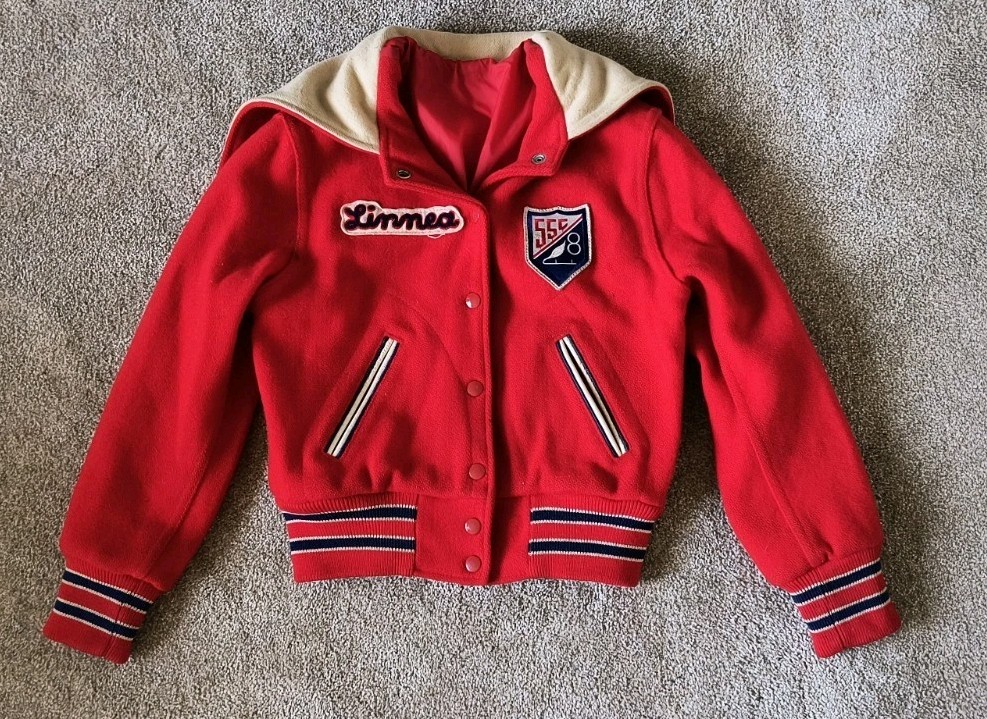 Vintage 1980-90's Wool TM Athletics Childs Jacket Seattle Skating Club View 2