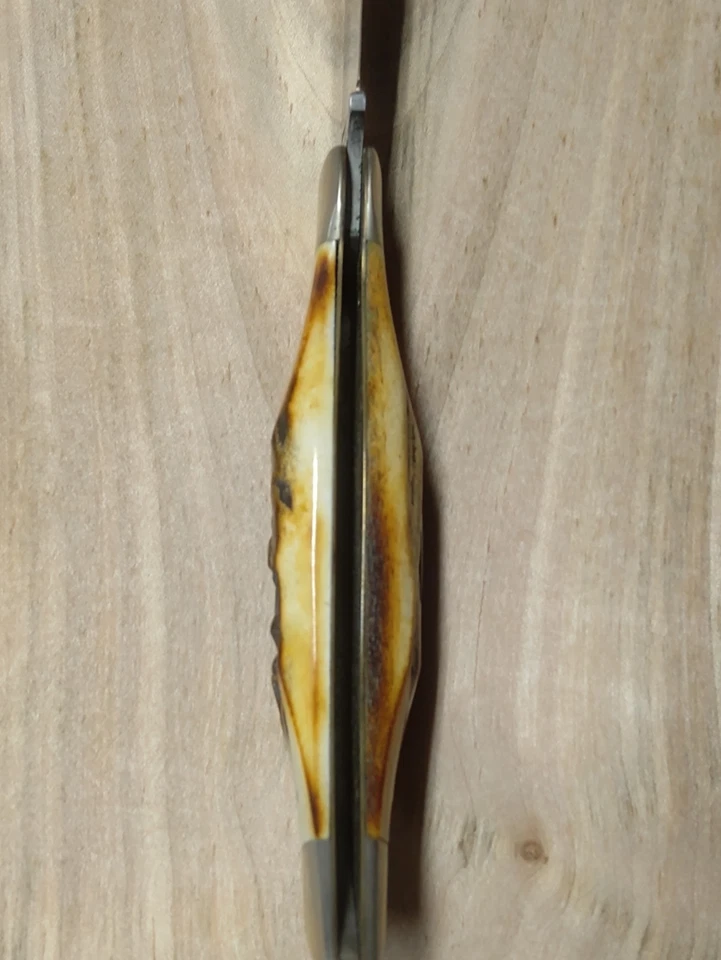 💥👀 CUCHILLO BULLDOG CASE XX-5172 BROCHE - CLÁSICO PERGAMINO AZUL - 1977 - SUPER FAT STAG Foto 4 de 4