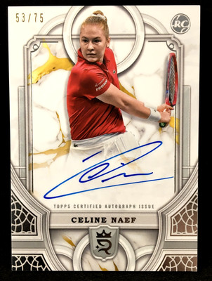 Celine Naef 2024 Topps Royalty Tennis ROOKIE AUTOGRAPH /75 Auto RC