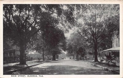 FL - 1920's RARE! Florida Main Street at Alachua, FLA near Gainesville