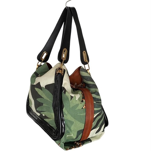 Chloe Paraty Canvas Large Tote Bag One Side Shoulder - Picture 3 of 10