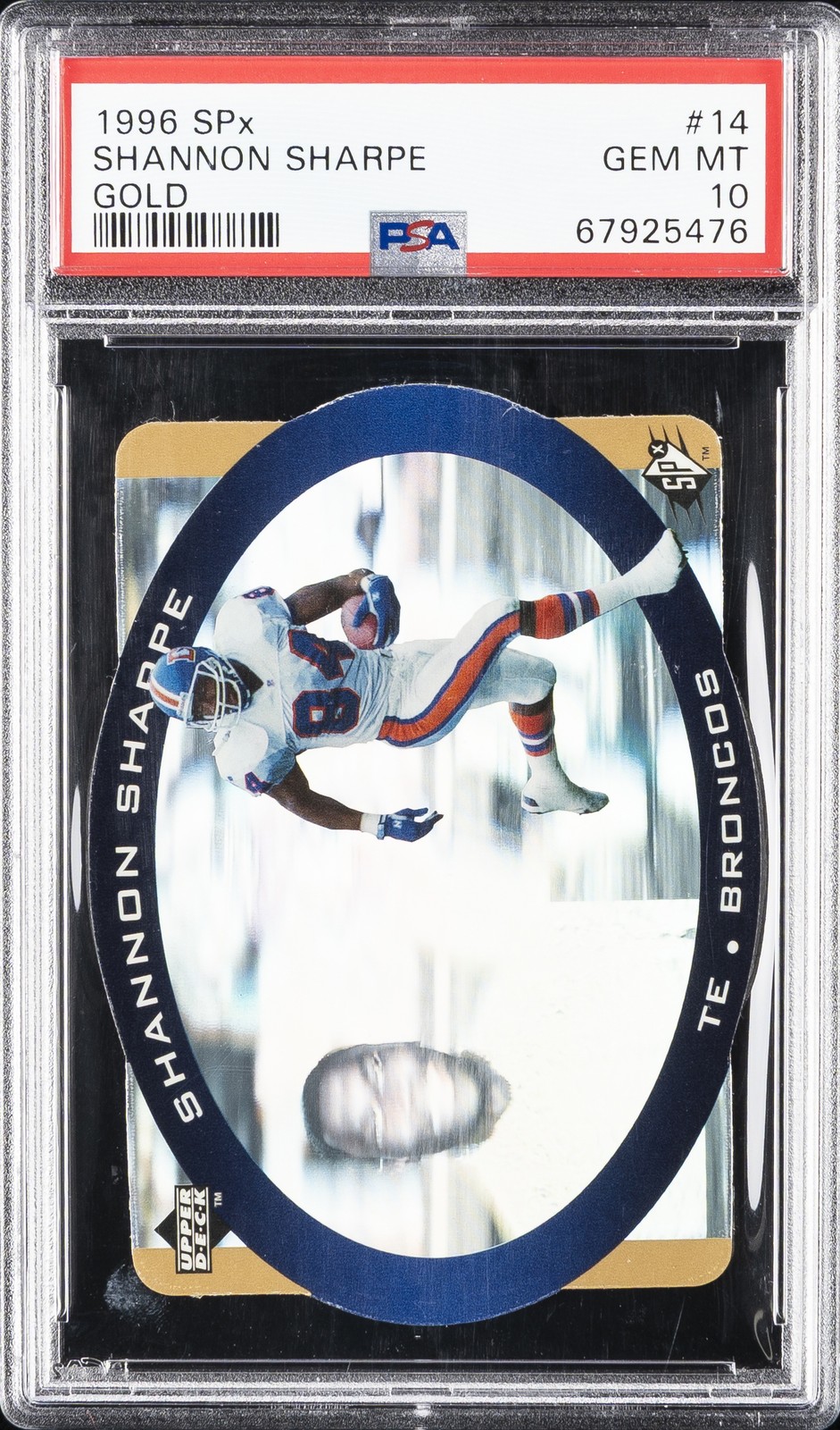 1996 SPX GOLD #14 SHANNON SHARPE PSA 10