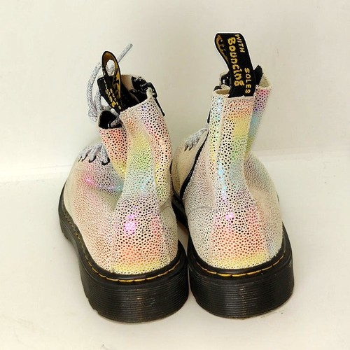 Dr. Martens Damen Pascal schillernde Leder hohe Kampfstiefel - Gr. 5 - Bild 4 von 7