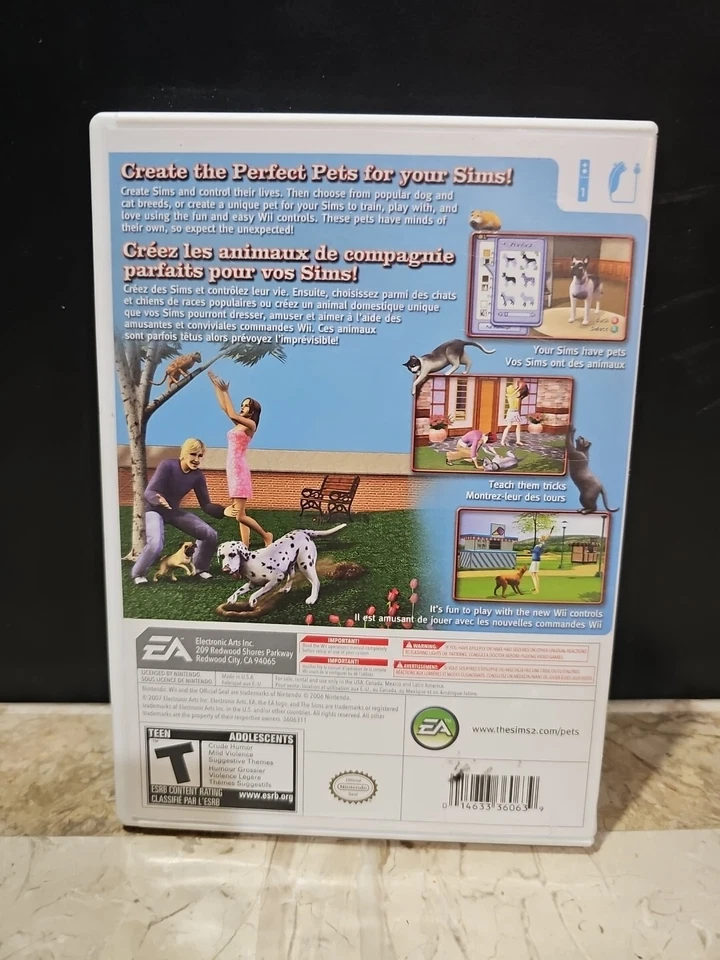 The Sims 2: Pets (Nintendo Wii, 2007) Authentic Complete In Box - Image 2 of 4