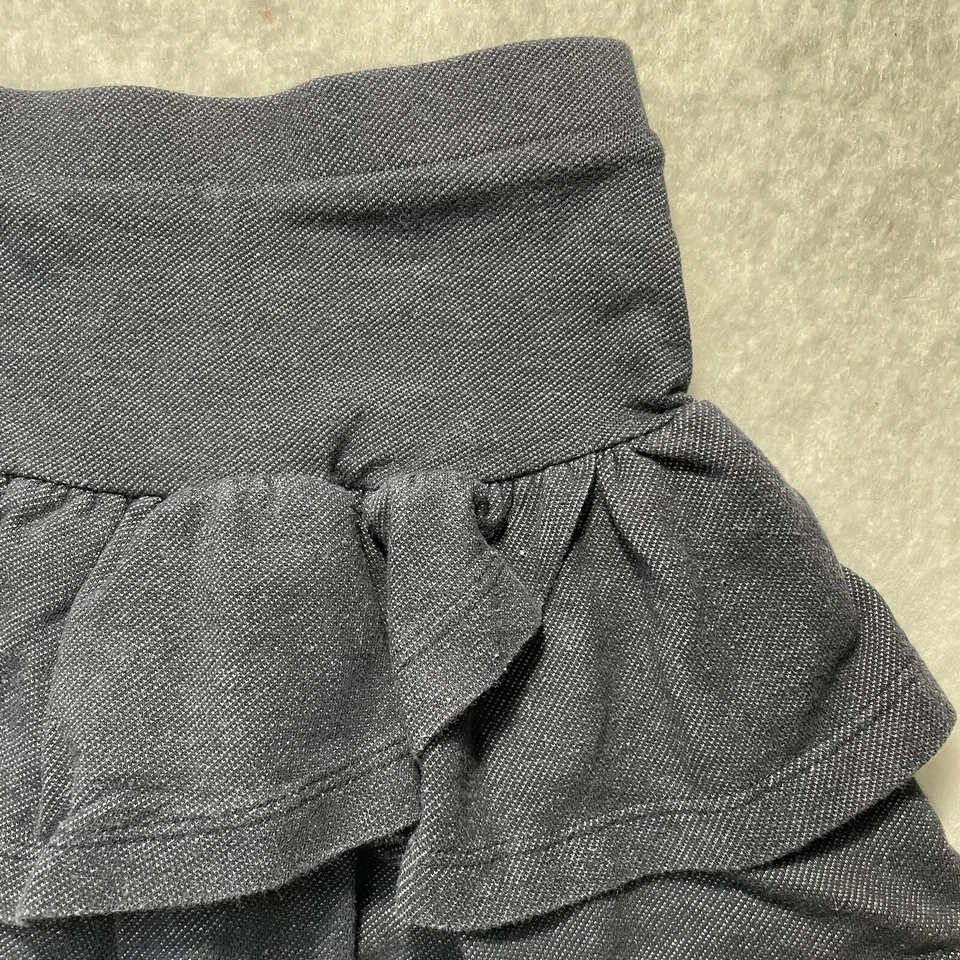 Jumping Beans Girls Dark Denim Layered Cotton Ruffle Skirt Elastic Waist Sz 5 - Image 3 of 4