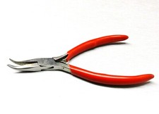 Bent Nose Pliers 45  Bent Jaws Jewelry Making Hobby Craft Wire Work Slim Line