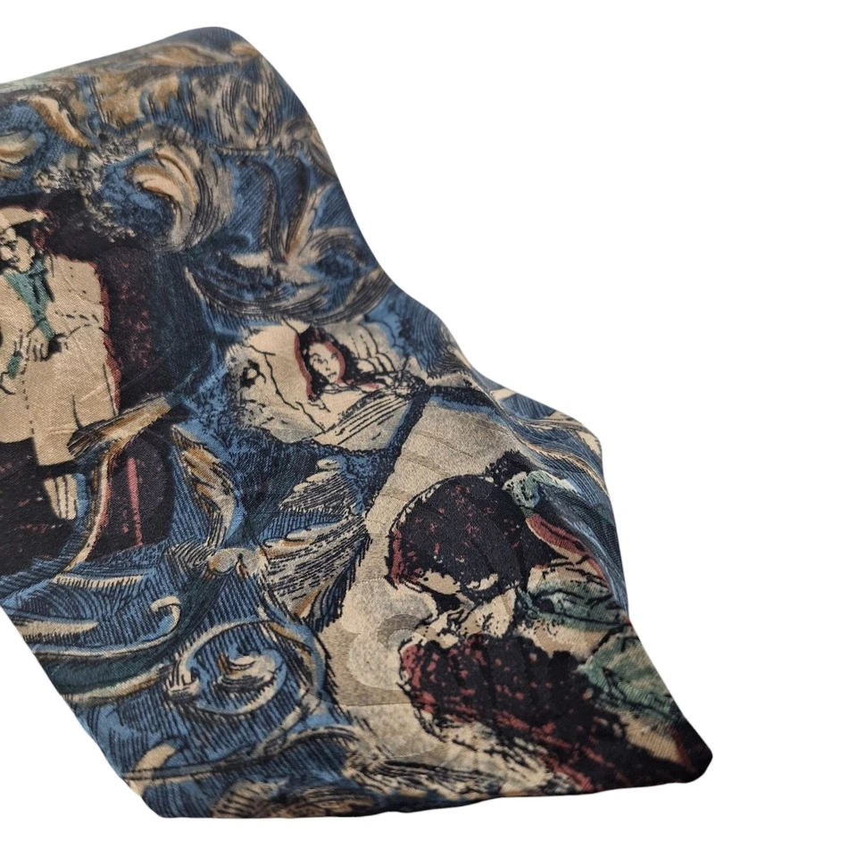 Gravata de seda vintage 1992 American Film Classics E o Vento Levou novidade - Imagem 2 de 4