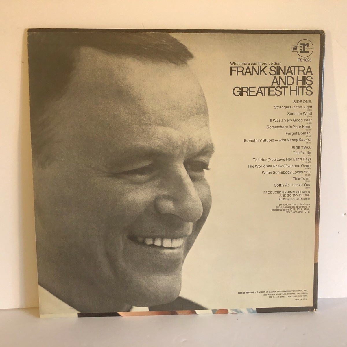 Original Frank Sinatra's Greatest Hits LP Album 1968 Reprise