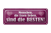 Blechschild Spruch 27X10 Cm Menschen Die Essen Lieben Beste Deko Schild Tin Sign
