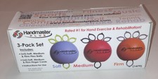 Handmaster Plus 3 Piece Physical Therapy Hand Exerciser Colours May Vary