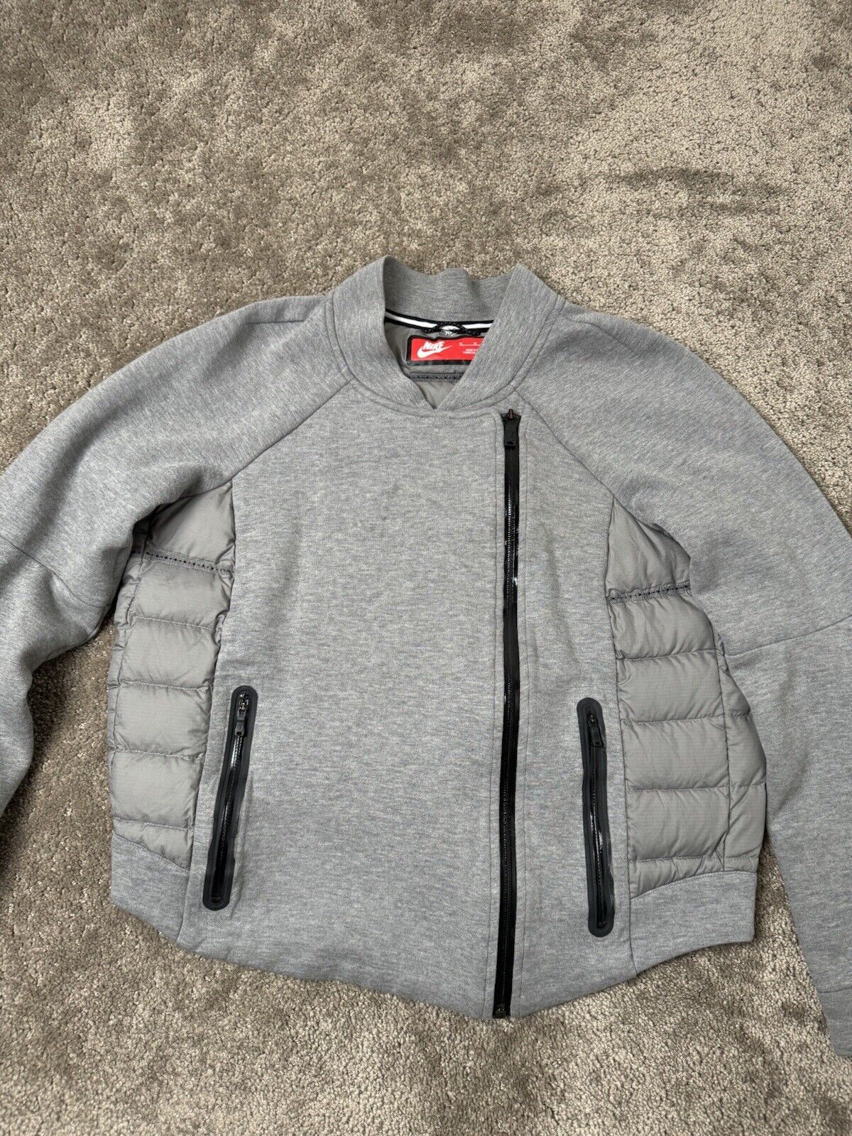 Nike Tech Fleece Aeroloft Moto Puffer Jacket in G… - image 3