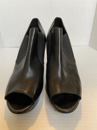 Vera Wang Lavender Label Caper Heels Booties Black Boots Womens Sz 9 EU 40 - Picture 10 of 12