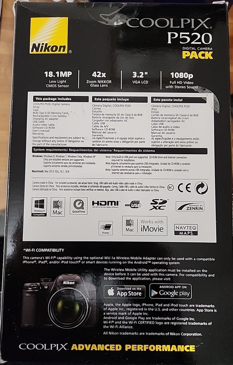 ジャンク品　Nikon　COOLPIX P520 ジャンク】Nikon COOLPIX P520 デジタルカメラ Amazon.com
