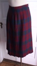Lairds of Scotland Wool Tartan Scotch Plaid Pleated Midi Skirt Womens 12 Vintage