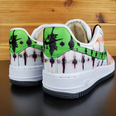 Nike Air Force 1 Low Black Tie Dye Women Shoes Women