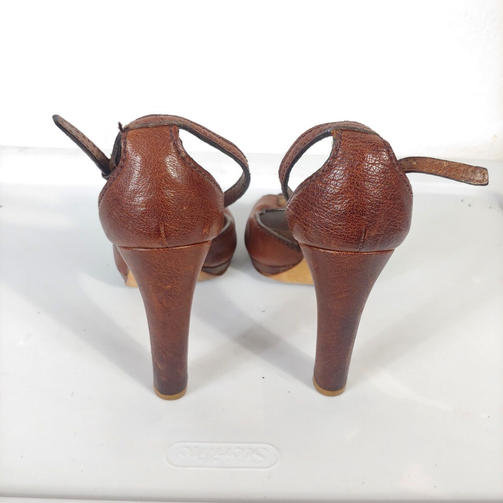 miu miu women's Leather Heels Pump Strappy Sandal… - image 4
