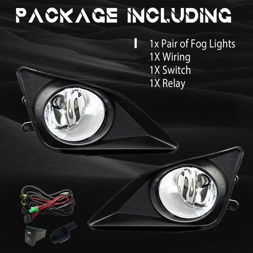 Front Bumper Fog Lights Lamps Fit 2009-2010 Toyota Corolla W/Switch Left+Right - Bild 2 von 14