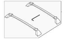 Genuine Ford Crossbars - O.E Roof - On Road Version M1PZ-7855100-AC
