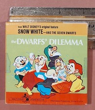 Vintage Disney's "The Dwarfs' Dilemma" 8 mm Film, Snow White  7 Dwarfs w/Insert