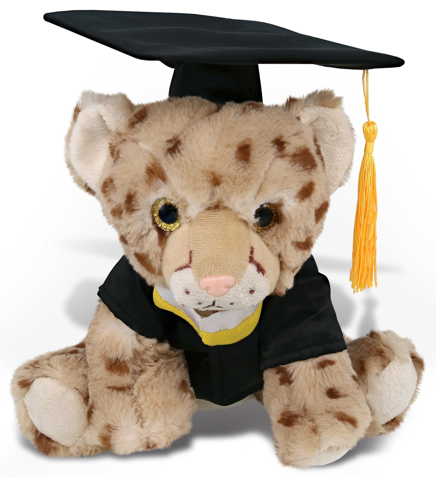 DolliBu Squat Cheetah Graduation Plush with Gown and Cap with Tassel ...