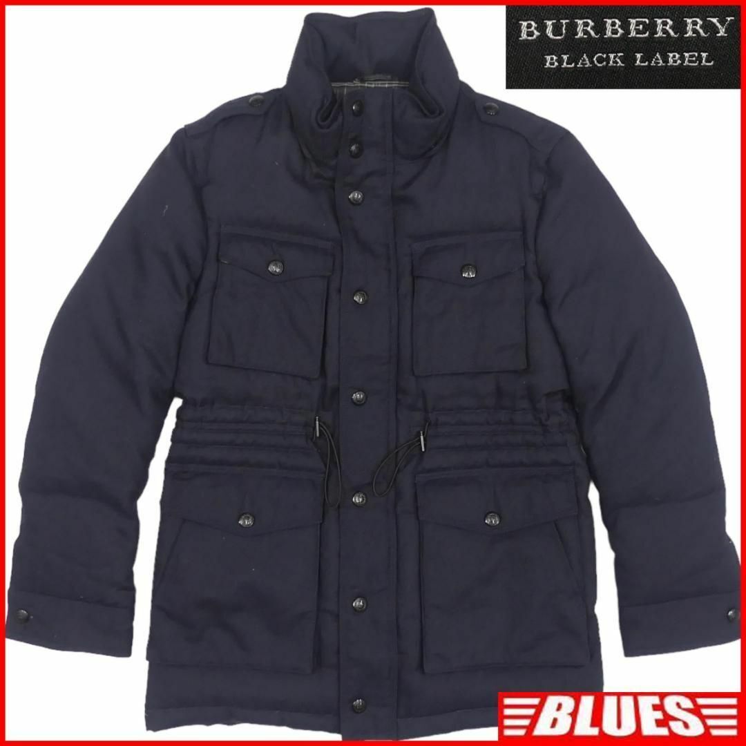 Out Of Print Burberry Black Label Down Jacket Navy Check Ty2600