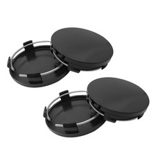 Wheel Center Caps, Dust-Proof and Rust-Proof Snap-on Protector, 4 PCS Black