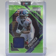 2025 Panini Prizm Malik Nabers Neon Green Pulsar Premier Jerseys #PJY-MNS