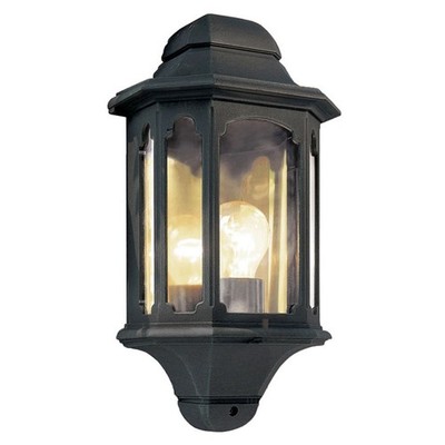 Schwarze Wandleuchte IP44 Rustikal Außenwand elegant FRANKIE Terrassenlampe
