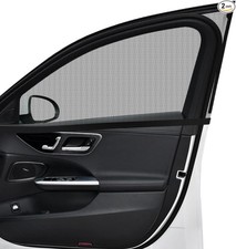 Car Front Window Sun Shade, 2-Pack 16"x23" Universal Fit, Breathable Mesh for He