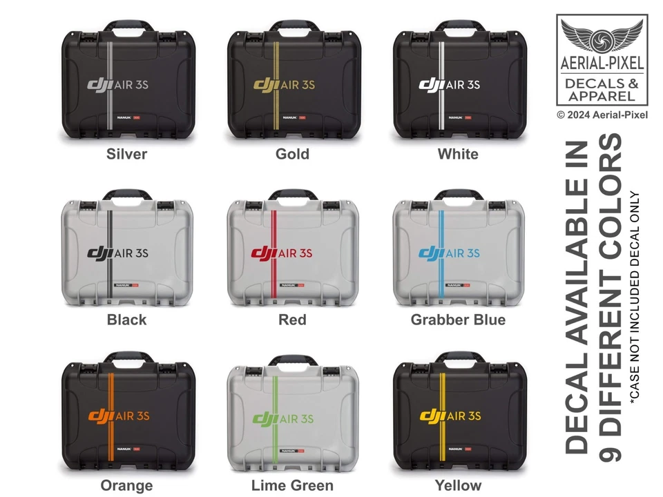 DJI Air 3S Drone Case Decal  for Nanuk Pelican GoProfessional GPC & More - Image 3 of 3