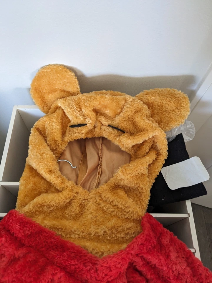 Disney Store Winnie the Pooh Plush Adult Costume – Adult Medium Vintage Jumpsuit - Image 4 of 4