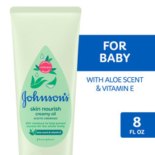 Johnson's Creamy Oil Moisturizing Baby Body Lotion, 8 fl. oz