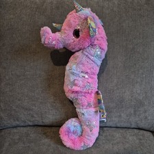 RAVENSDEN Seahorse Medium Sparkle Pink Purple Soft Toy Plush PRELOVED FR048SH