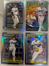 x4 2025 Topps Chrome Update- Refractor (1), Fortune 15 (2), 35th Anniv| DODGERS 