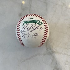 Auto Anaheim Angels Francisco Rodriguez Brendan Donnelly Signed Baseball MLB